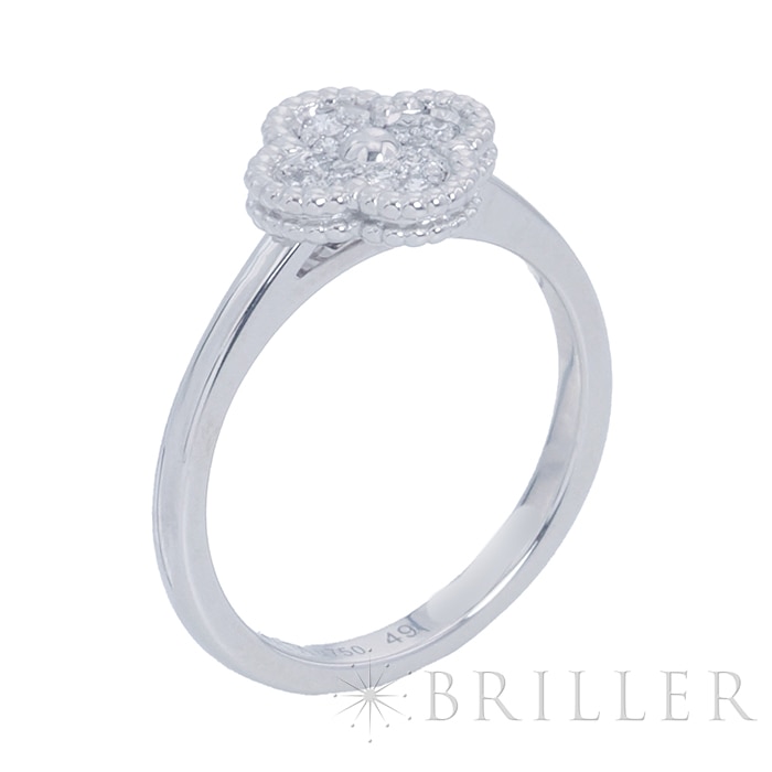 Van Cleef & Arpels ヴァン クリーフ&アーペル スウィート アルハンブラ リング ホワイトゴールド ダイヤモンド VCARO85800 9号 8