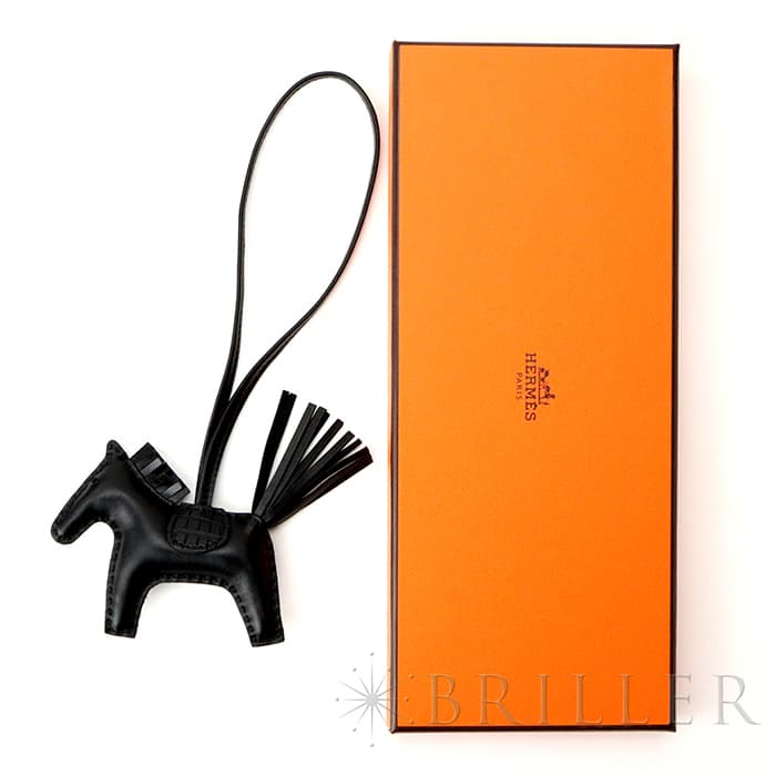 新品)HERMES エルメス バッグチャーム ロデオ PM ブラック(商品ID ...