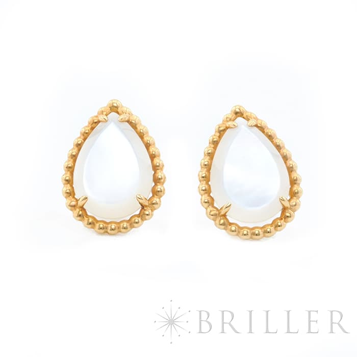 BOUCHERON　ブシュロン セルパンボエム スタッズイヤリング スモール イエローゴールド マザーオブパール JCO01285 メイン