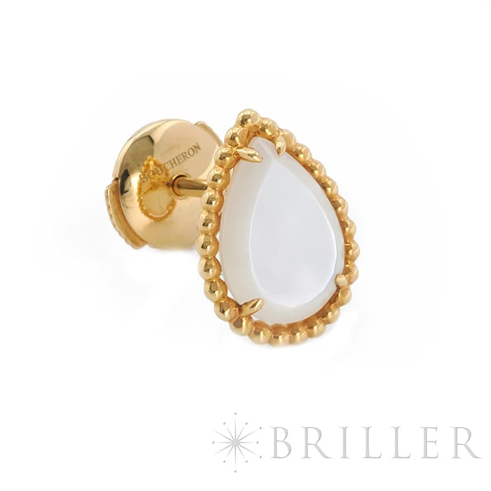 BOUCHERON　ブシュロン セルパンボエム スタッズイヤリング スモール イエローゴールド マザーオブパール JCO01285 9
