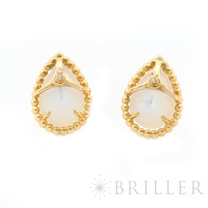BOUCHERON　ブシュロン セルパンボエム スタッズイヤリング スモール イエローゴールド マザーオブパール JCO01285 1