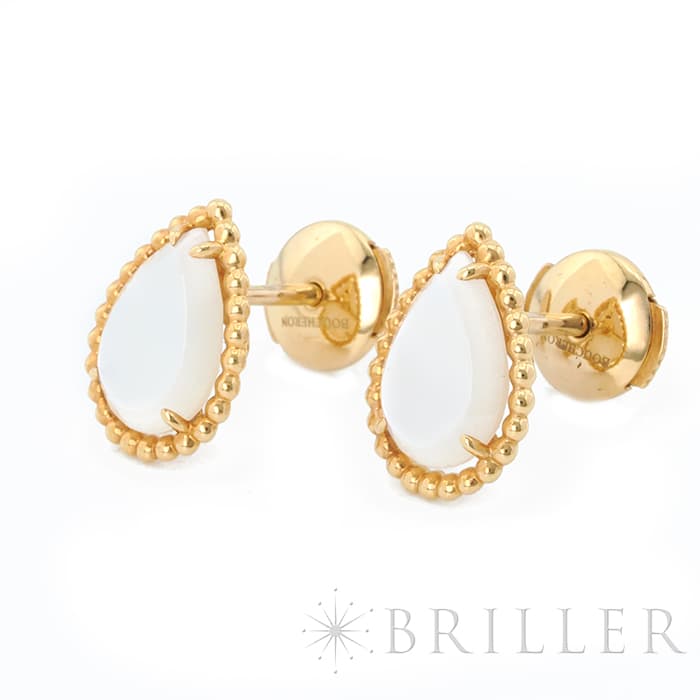 BOUCHERON　ブシュロン セルパンボエム スタッズイヤリング スモール イエローゴールド マザーオブパール JCO01285 3