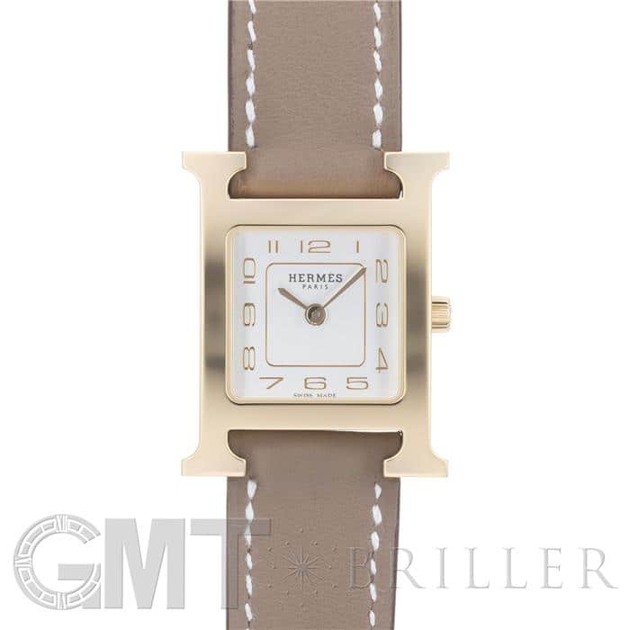 【美品】HERMES エルメス Hウォッチ エトゥープ HERMES 】エルメスアワーHウォッチミニモデル21mm エトゥープ