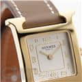 HERMES エルメス Hウォッチ HH1.201.229 ホワイト エトゥープ 9