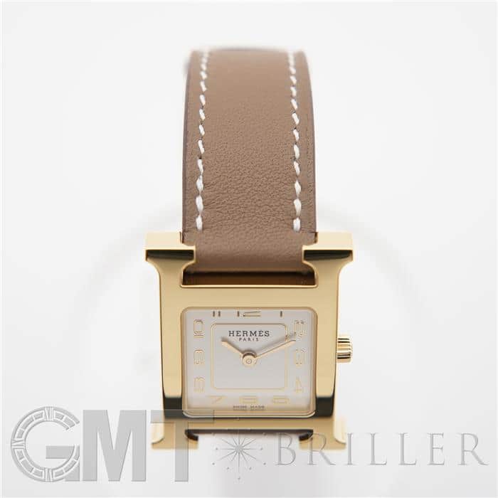 HERMES エルメス Hウォッチ HH1.201.229 ホワイト エトゥープ 18