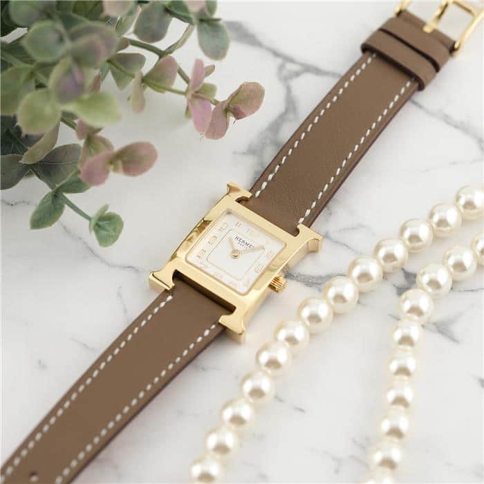 HERMES エルメス Hウォッチ HH1.201.229 ホワイト エトゥープ 2