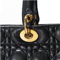 CHRISTIAN DIOR クリスチャン ディオール レディディオール ラージ 2way バッグ カナージュ ラムスキン ブラック 11