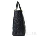 CHRISTIAN DIOR クリスチャン ディオール レディディオール ラージ 2way バッグ カナージュ ラムスキン ブラック 14