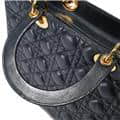 CHRISTIAN DIOR クリスチャン ディオール レディディオール ラージ 2way バッグ カナージュ ラムスキン ブラック 17