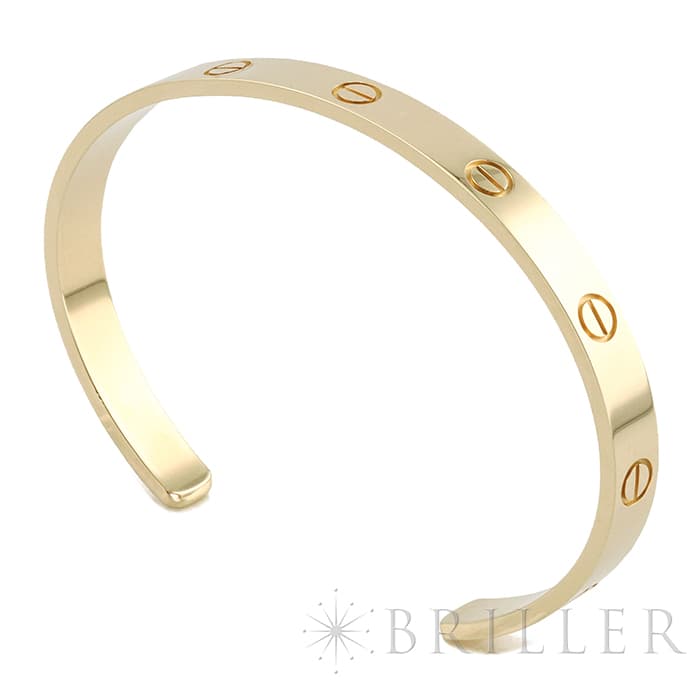 CARTIER カルティエ ラブ ブレスレット オープン バングル イエローゴールド 19号 9