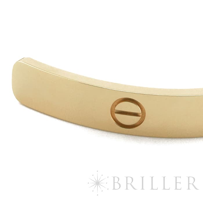 CARTIER カルティエ ラブ ブレスレット オープン バングル イエローゴールド 19号 12