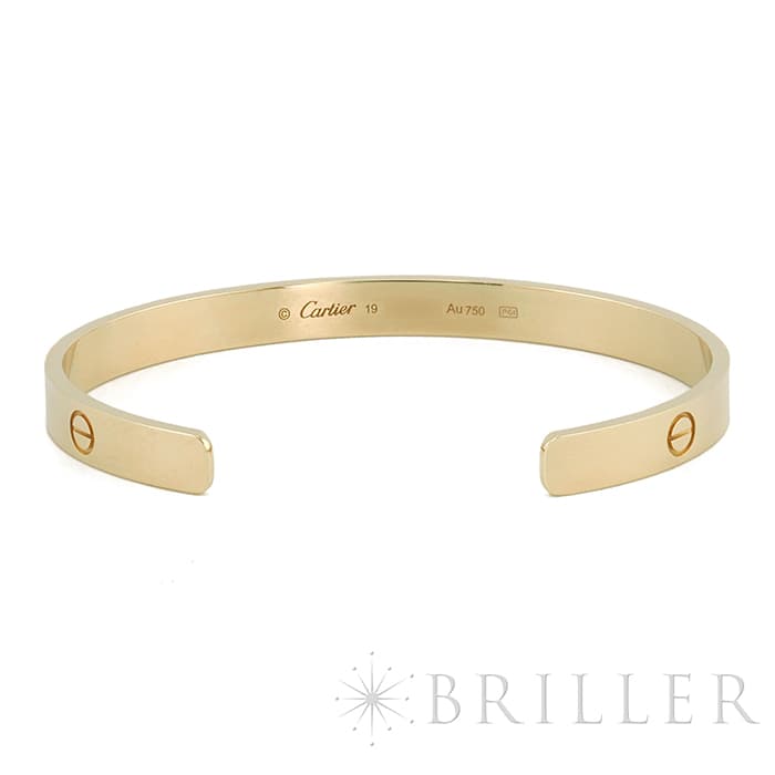 CARTIER カルティエ ラブ ブレスレット オープン バングル イエローゴールド 19号 1