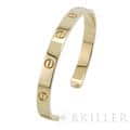 CARTIER カルティエ ラブ ブレスレット オープン バングル イエローゴールド 19号 3