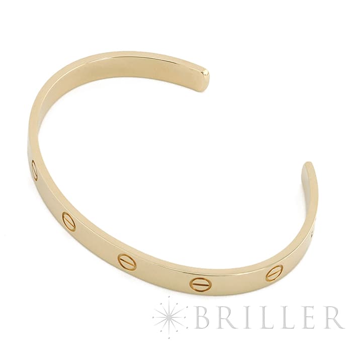 CARTIER カルティエ ラブ ブレスレット オープン バングル イエローゴールド 19号 8