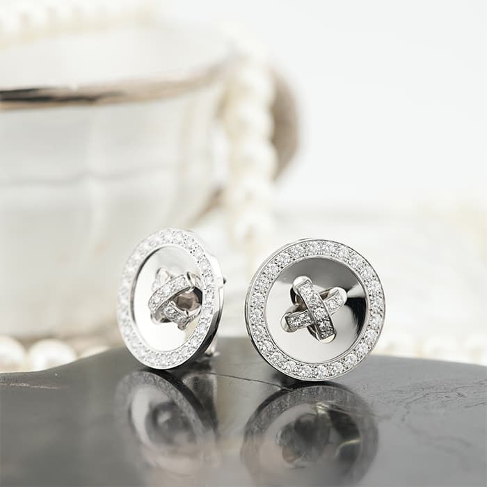 Van Cleef & Arpels ヴァン クリーフ&アーペル ブトニエール ピアス ホワイトゴールド ダイヤモンド 2