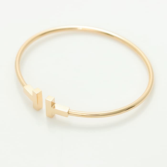 TIFFANY & Co. ティファニー ティファニーT ワイヤー ブレスレット ローズゴールド MD 33419759 2