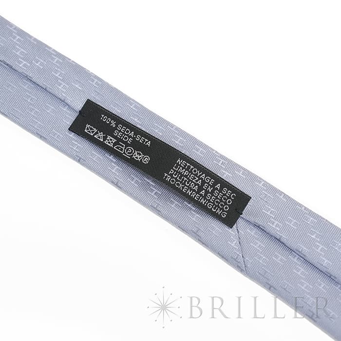 HERMES エルメス ネクタイ H織りタイ 7cm《ニューH》グリ・グラシエ 22
