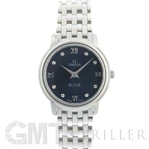 OMEGA オメガ デ・ヴィル プレステージ ブルー 8Pダイヤ 424.10.27.60.53.001