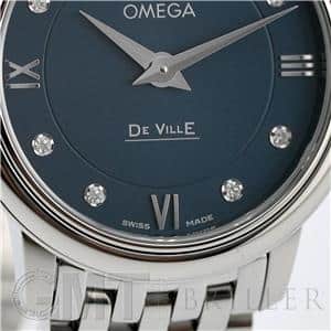 OMEGA オメガ デ・ヴィル プレステージ ブルー 8Pダイヤ 424.10.27.60.53.001