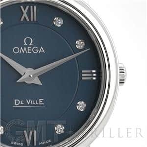 OMEGA オメガ デ・ヴィル プレステージ ブルー 8Pダイヤ 424.10.27.60.53.001
