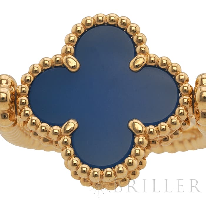 Van Cleef & Arpels ヴァン クリーフ&アーペル アルハンブラ ヴィンテージアルハンブラ リング イエローゴールド アゲート ダイヤモンド 7号 VCARPGV147 5