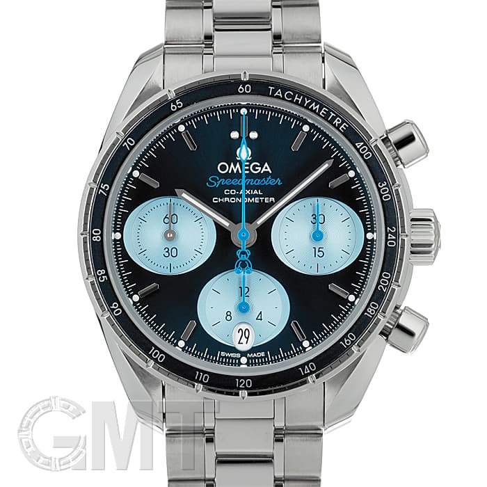 OMEGA オメガ スピードマスター 38 コーアクシャル クロノグラフ ブルー 324.30.38.50.03.002 メイン