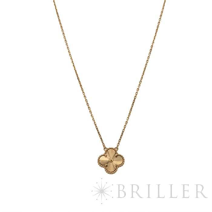 Van Cleef & Arpels ヴァン クリーフ&アーペル アルハンブラ ヴィンテージ アルハンブラ ペンダント ネックレス ギョーシェ イエローゴールド VCARP4KL00 メイン