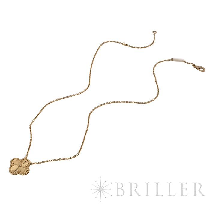 Van Cleef & Arpels ヴァン クリーフ&アーペル アルハンブラ ヴィンテージ アルハンブラ ペンダント ネックレス ギョーシェ イエローゴールド VCARP4KL00 12