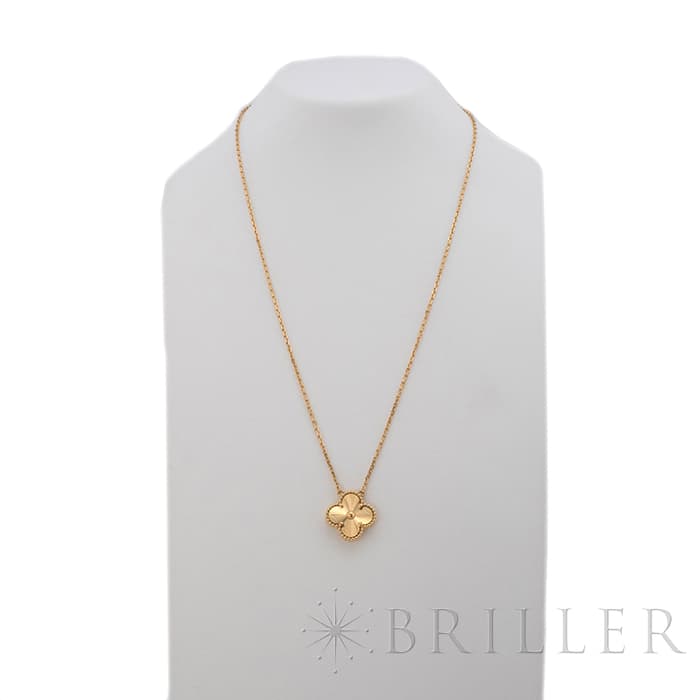 Van Cleef & Arpels ヴァン クリーフ&アーペル アルハンブラ ヴィンテージ アルハンブラ ペンダント ネックレス ギョーシェ イエローゴールド VCARP4KL00 13