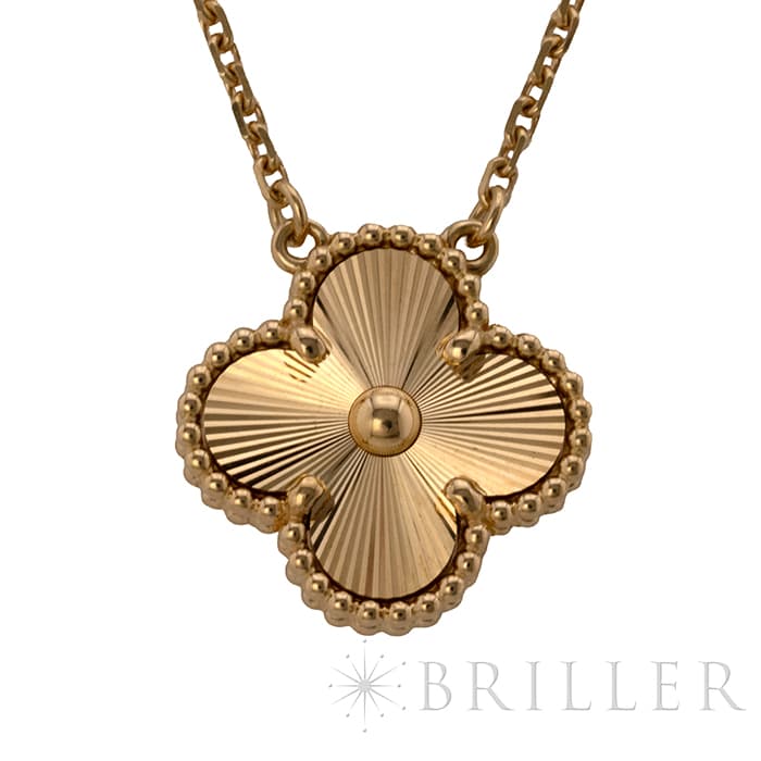 Van Cleef & Arpels ヴァン クリーフ&アーペル アルハンブラ ヴィンテージ アルハンブラ ペンダント ネックレス ギョーシェ イエローゴールド VCARP4KL00 3