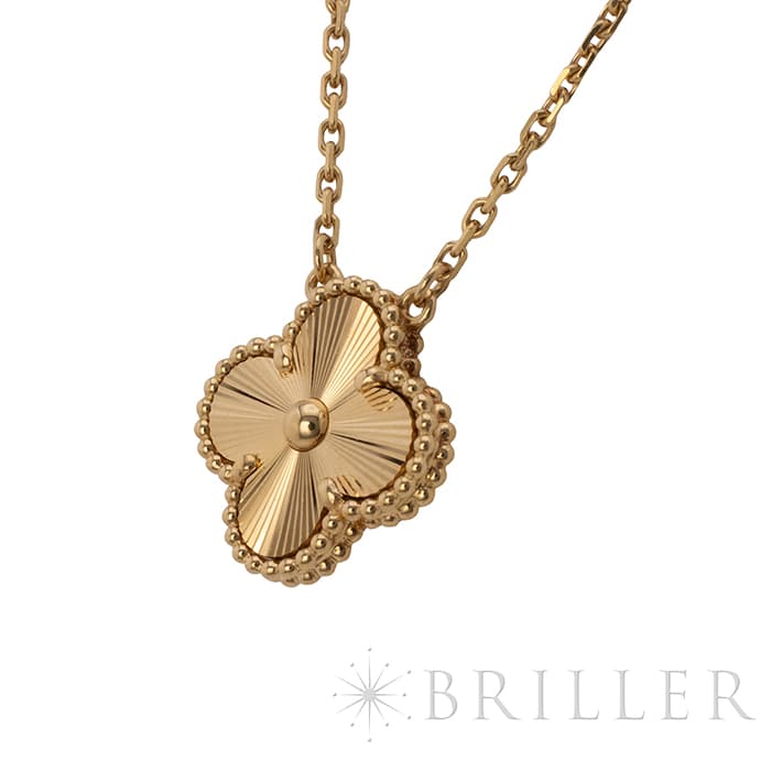 Van Cleef & Arpels ヴァン クリーフ&アーペル アルハンブラ ヴィンテージ アルハンブラ ペンダント ネックレス ギョーシェ イエローゴールド VCARP4KL00 4