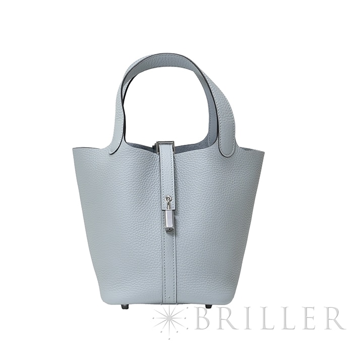 HERMES エルメス ピコタン PM トリヨンクレマンス グリ グラシエ シルバー金具 メイン