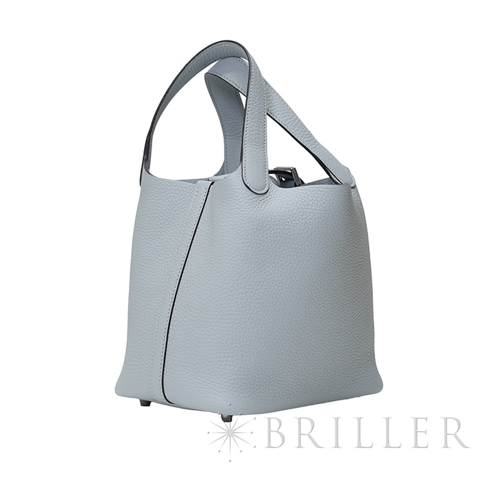 HERMES エルメス ピコタン PM トリヨンクレマンス グリ グラシエ シルバー金具 14