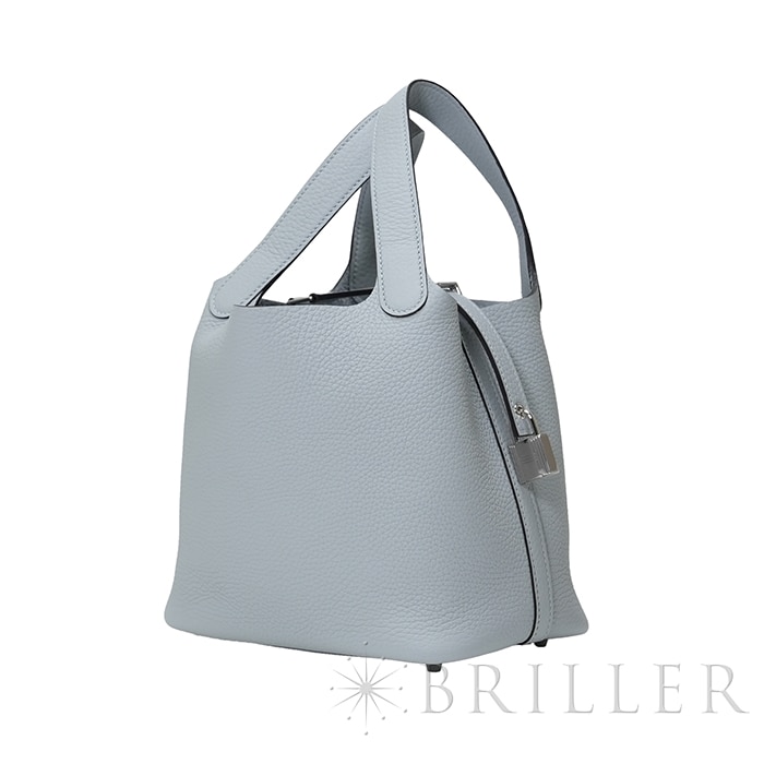 HERMES エルメス ピコタン PM トリヨンクレマンス グリ グラシエ シルバー金具 15