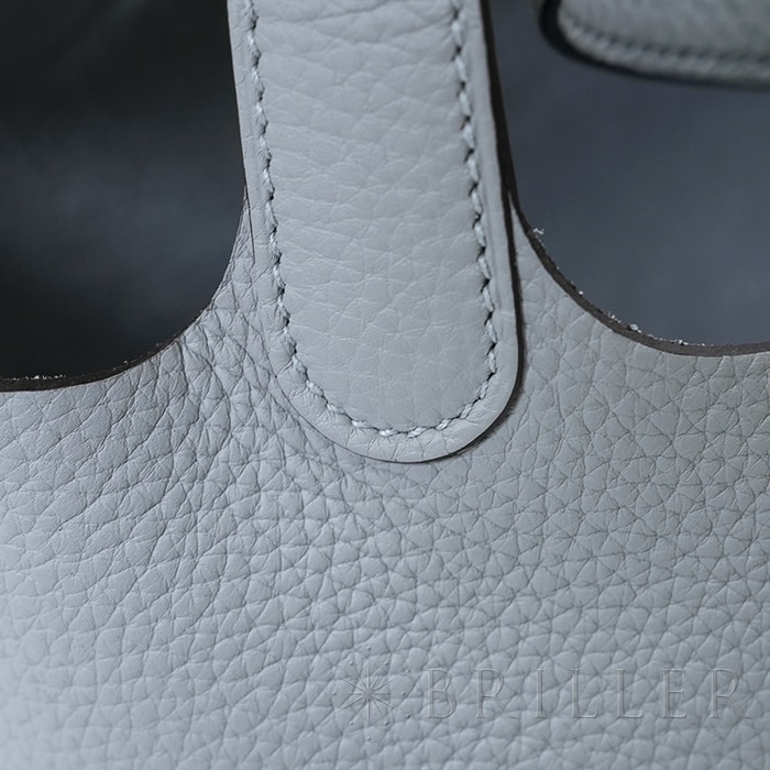 HERMES エルメス ピコタン PM トリヨンクレマンス グリ グラシエ シルバー金具 19