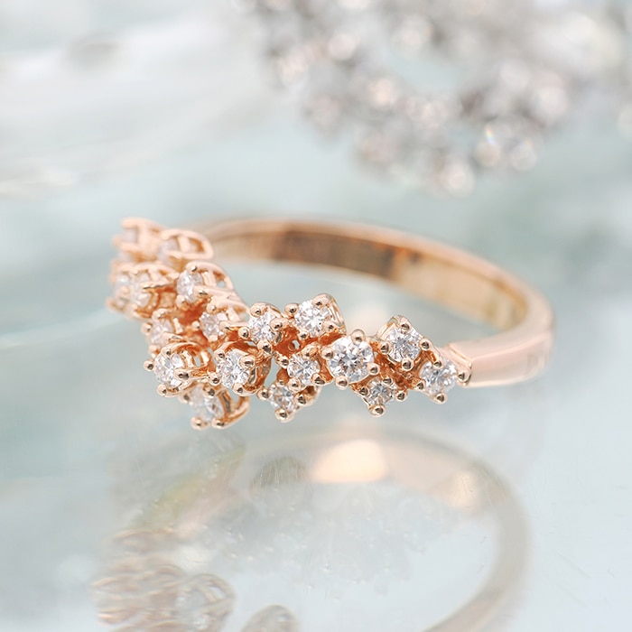 Damiani ダミアーニ ミモザ リング ダイヤモンド ピンクゴールド 11号 20086883 2