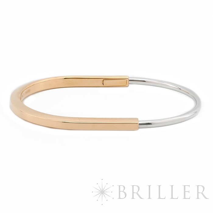 TIFFANY & Co. ティファニー ロック ナローバングル ローズゴールド ホワイトゴールド ミディアム 74365078/74365094 メイン