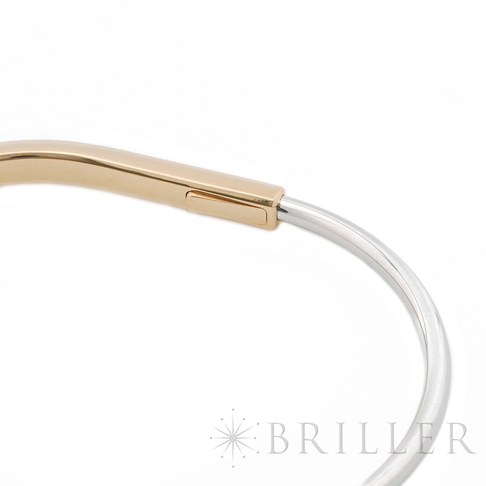 TIFFANY & Co. ティファニー ロック ナローバングル ローズゴールド ホワイトゴールド ミディアム 74365078/74365094 9