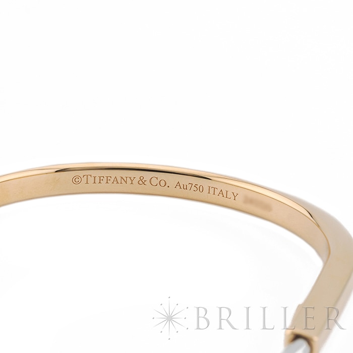TIFFANY & Co. ティファニー ロック ナローバングル ローズゴールド ホワイトゴールド ミディアム 74365078/74365094 10