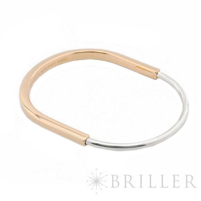 TIFFANY & Co. ティファニー ロック ナローバングル ローズゴールド ホワイトゴールド ミディアム 74365078/74365094 11