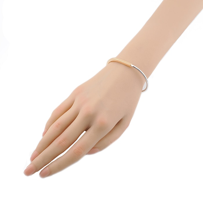 TIFFANY & Co. ティファニー ロック ナローバングル ローズゴールド ホワイトゴールド ミディアム 74365078/74365094 13
