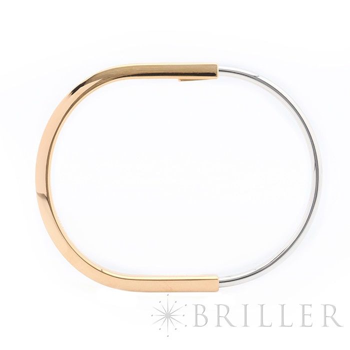 TIFFANY & Co. ティファニー ロック ナローバングル ローズゴールド ホワイトゴールド ミディアム 74365078/74365094 3