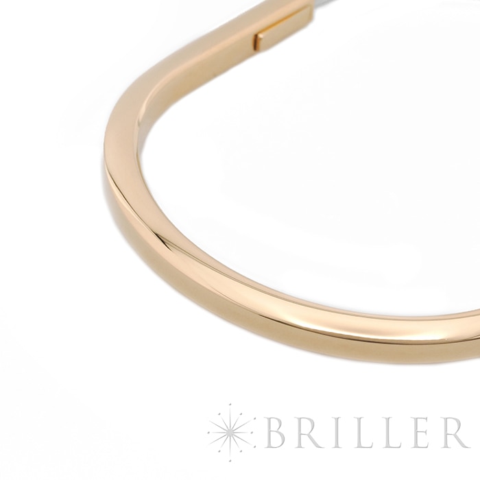 TIFFANY & Co. ティファニー ロック ナローバングル ローズゴールド ホワイトゴールド ミディアム 74365078/74365094 5
