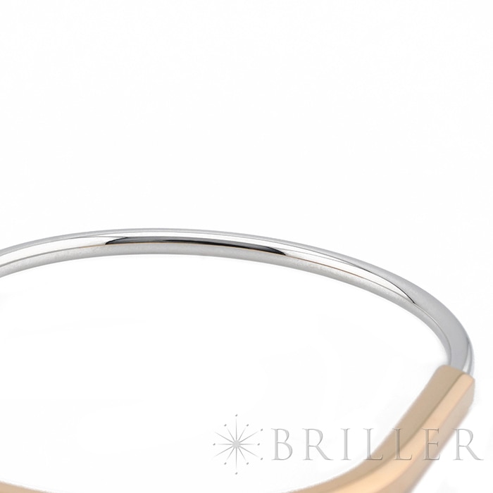 TIFFANY & Co. ティファニー ロック ナローバングル ローズゴールド ホワイトゴールド ミディアム 74365078/74365094 8