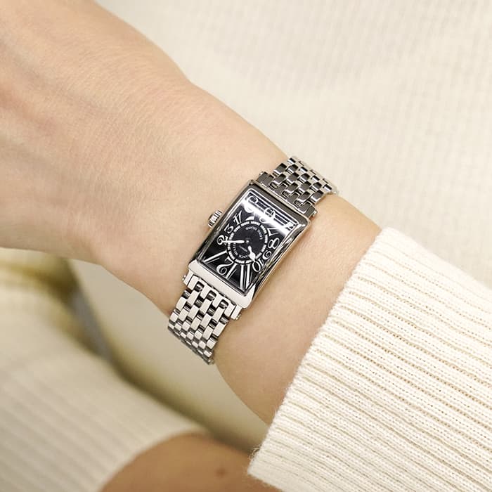 FRANCK MULLER フランク・ミュラー ロングアイランド プティ 802QZ SS ブラック 28