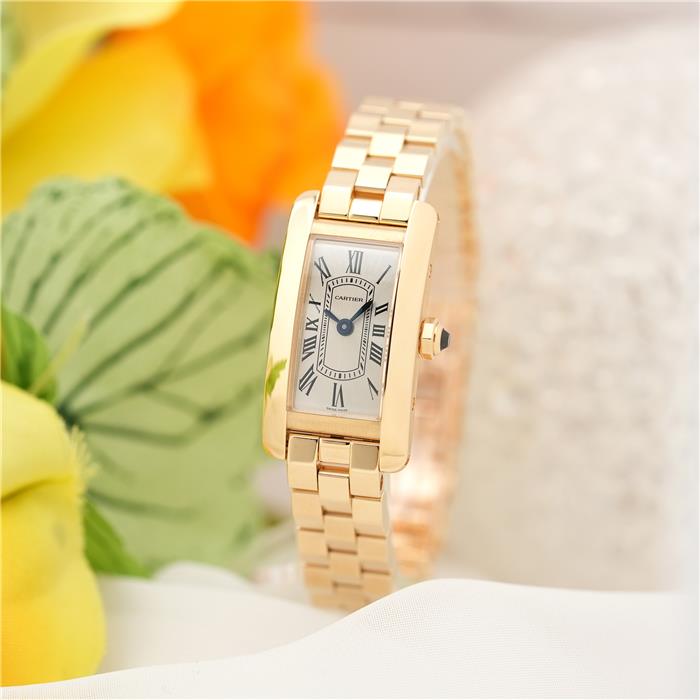 CARTIER カルティエ タンク アメリカン ウォッチ ミニモデル イエローゴールド WGTA0405 2