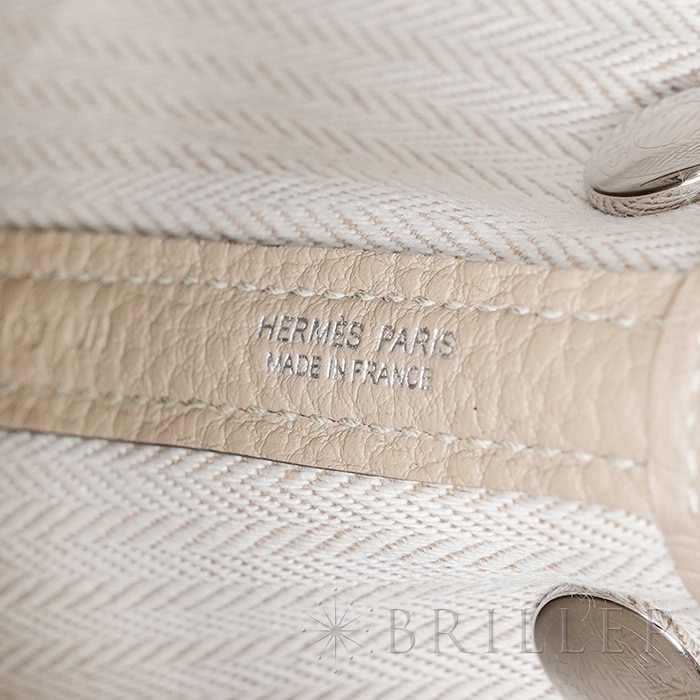 HERMES エルメス ガーデンパーティ ネオ・ガーデン ネゴンダ ベージュマルファ シルバー金具 12