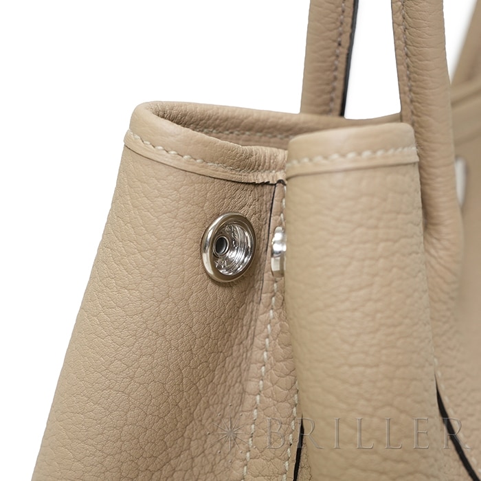 HERMES エルメス ガーデンパーティ ネオ・ガーデン ネゴンダ ベージュマルファ シルバー金具 18