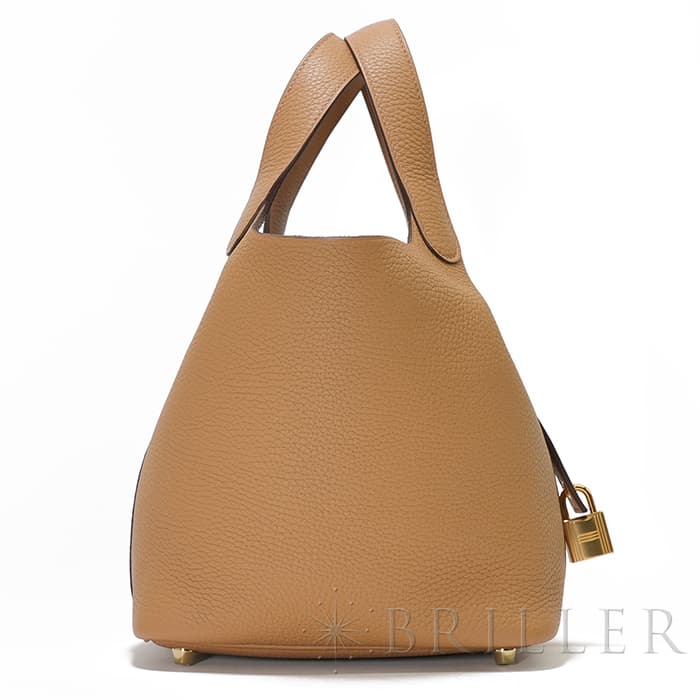 HERMES エルメス ピコタン ロック PM トリヨンクレマンス ビスキュイ ゴールド金具 13