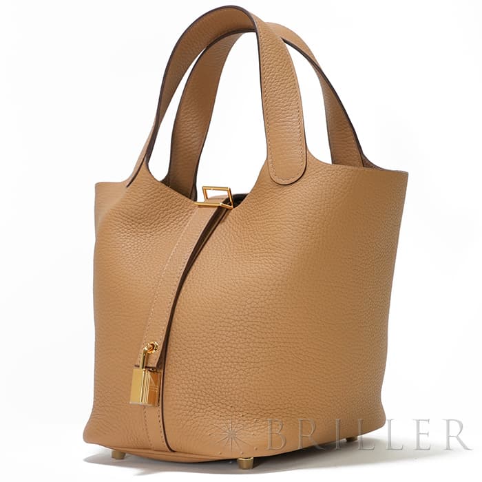 HERMES エルメス ピコタン ロック PM トリヨンクレマンス ビスキュイ ゴールド金具 16